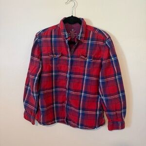 Kuhl Red and Blue Plaid Casual Shirt